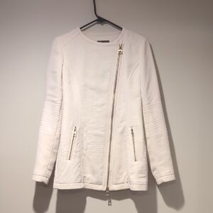 Guess Cream Asymmetrical Zip Jacket